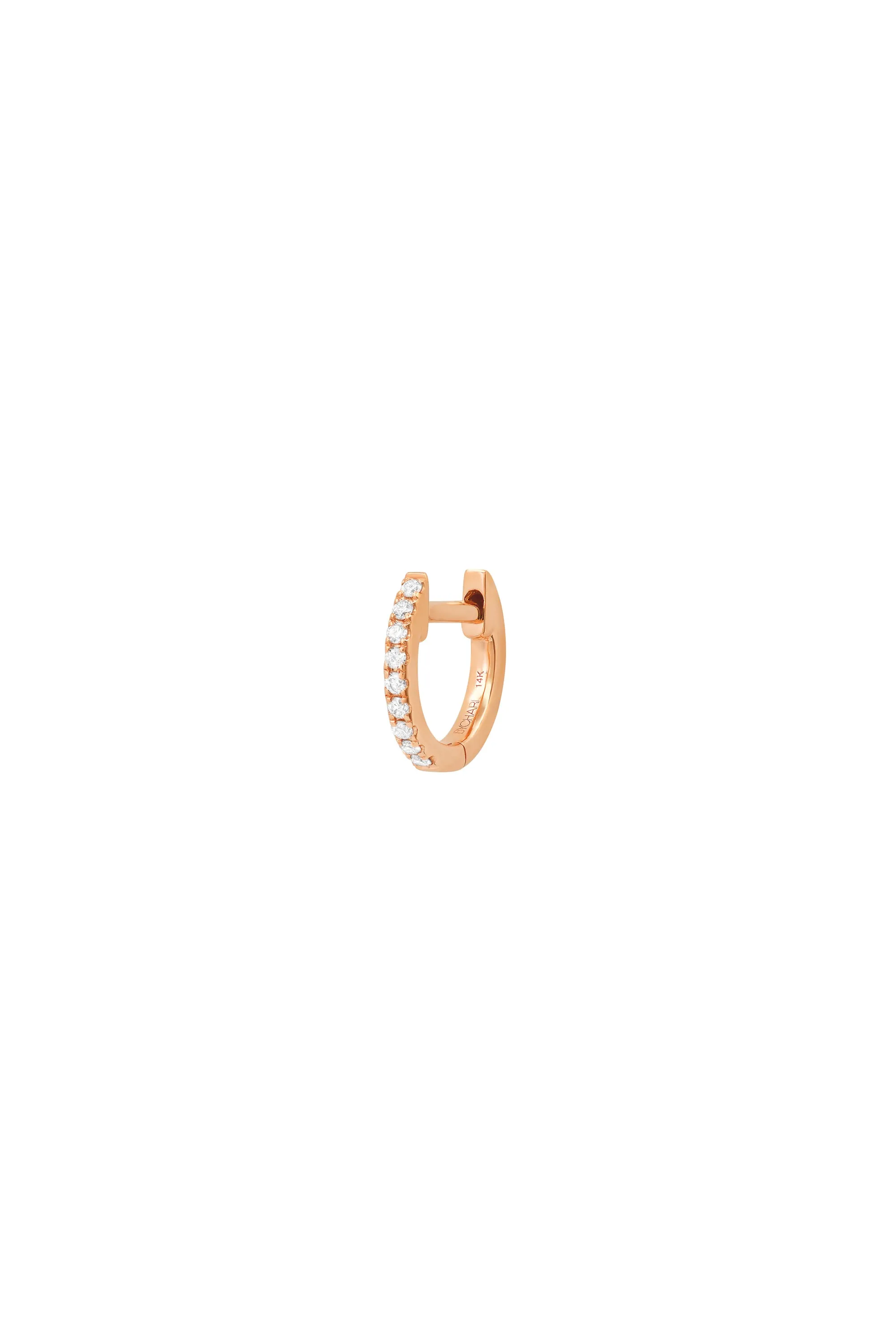 Rose Gold Mini Diamond Huggie