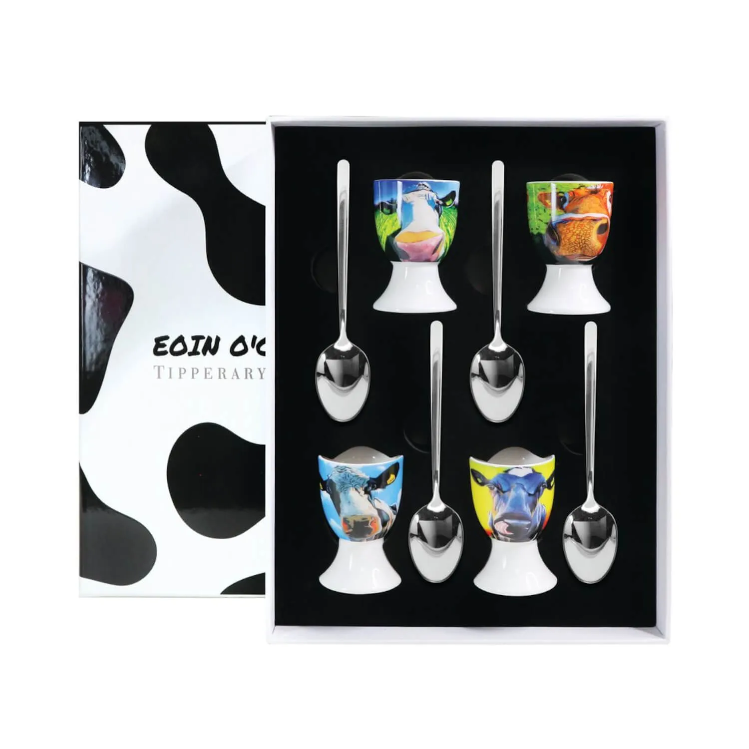 Set of 4 Egg Cups & Spoons