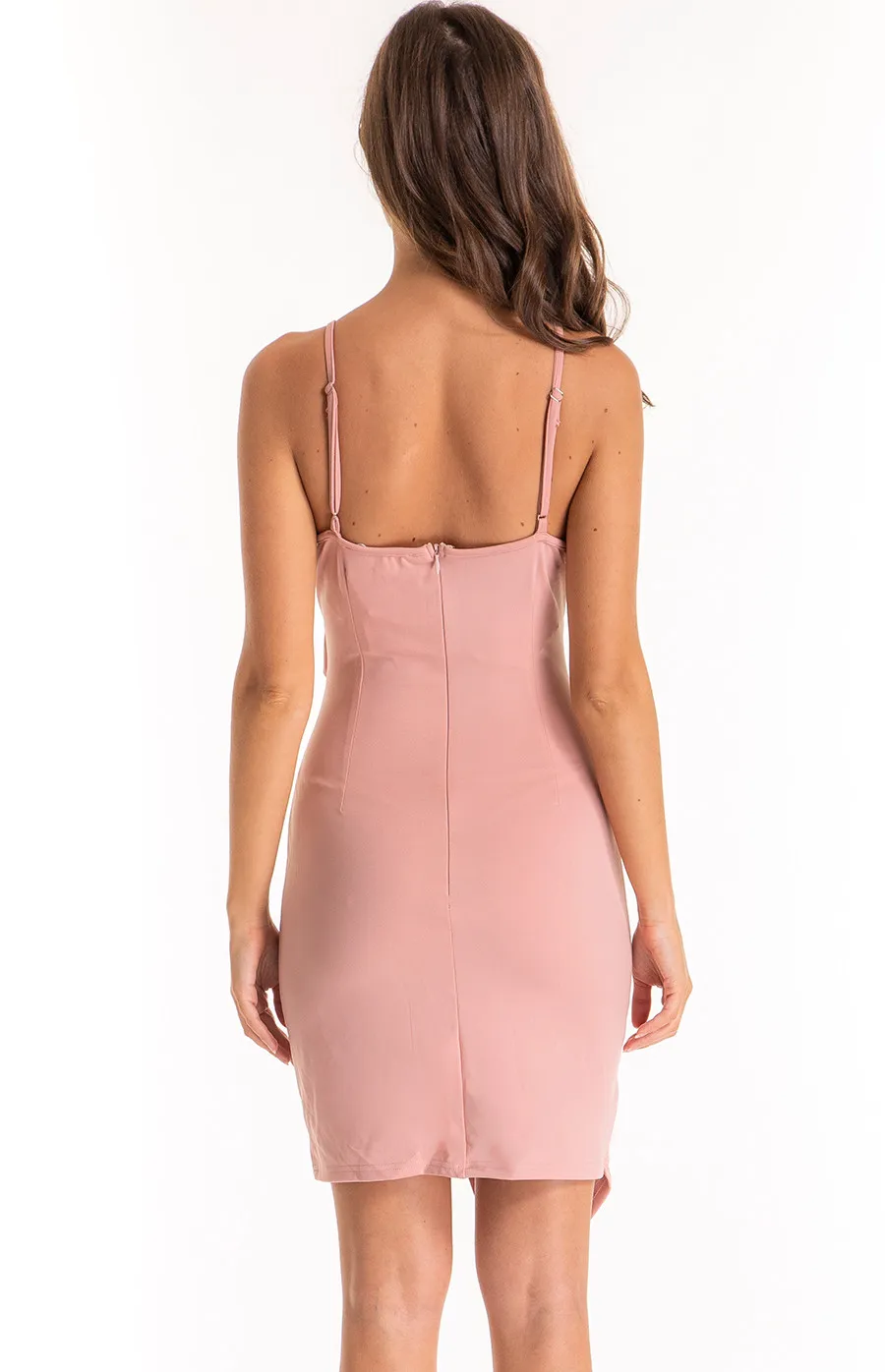 Singlet Bodycon Dress with Ruffle Details  (SDR376A) 