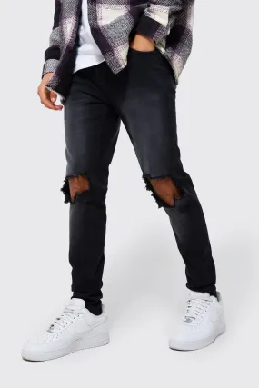 Skinny Stretch Extreme Knee Slash Jeans | boohooMAN UK