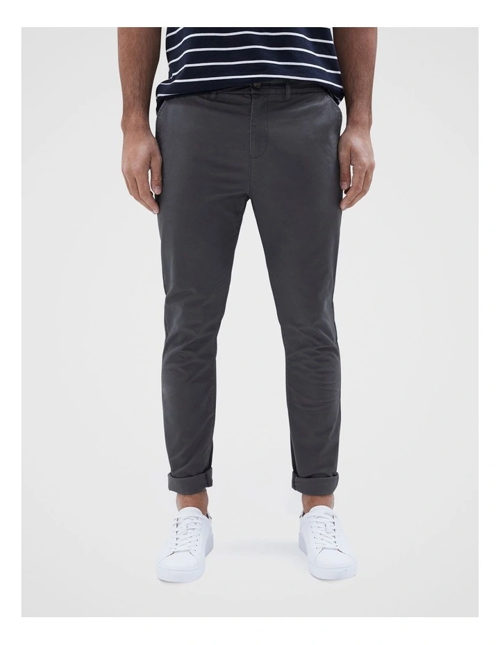 Slim Chino Pant in Charcoal