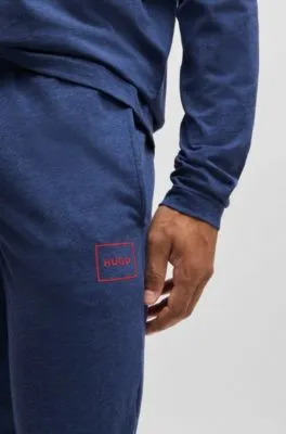 Stretch-cotton tracksuit bottoms with logo print