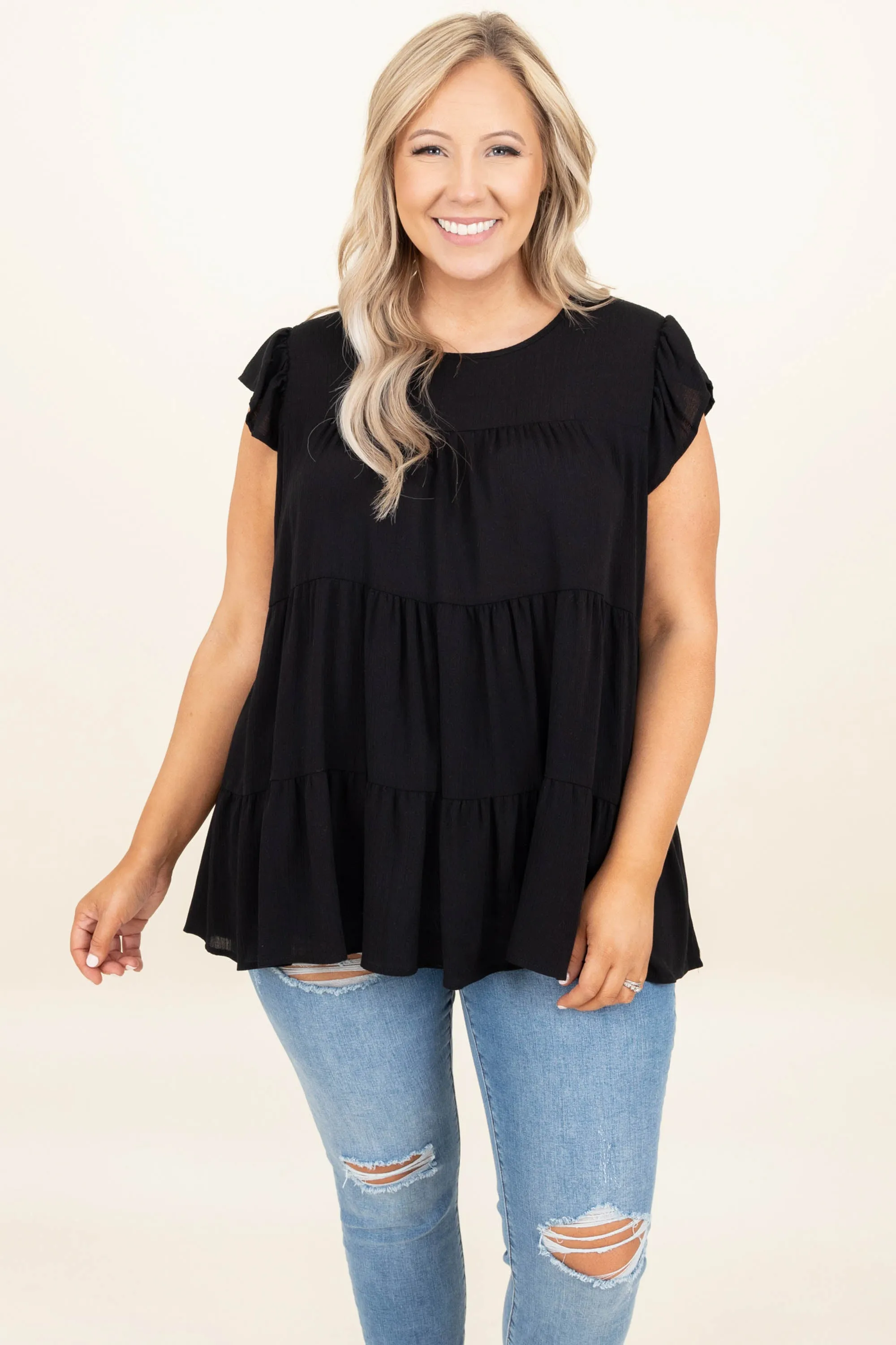 Sweet Repeats Top, Black