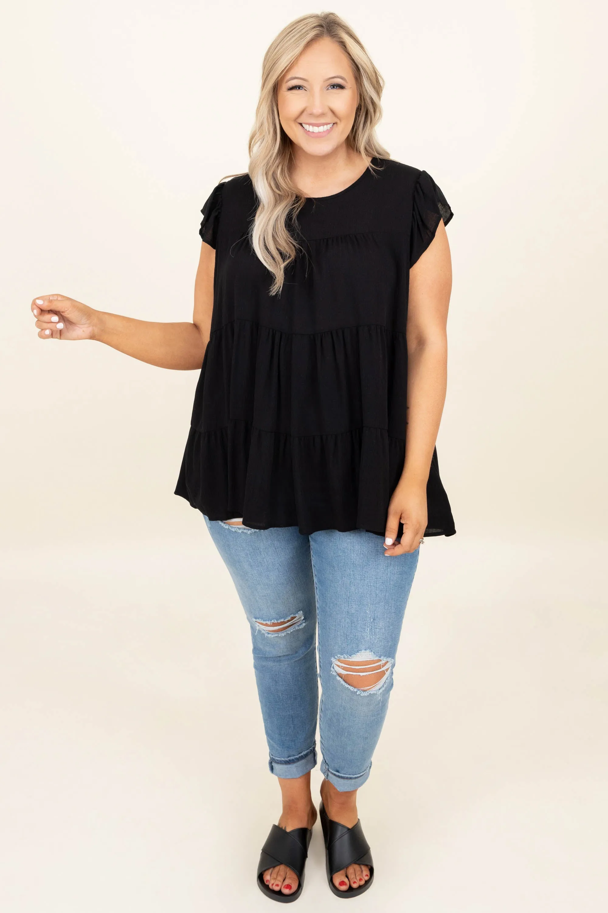 Sweet Repeats Top, Black