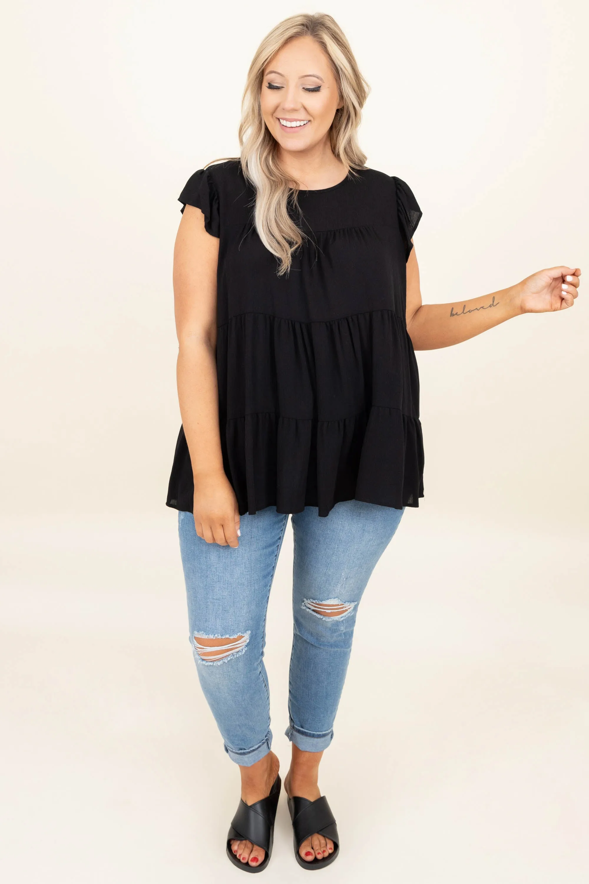 Sweet Repeats Top, Black