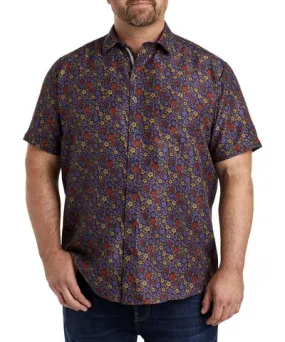 Synrgy Big & Tall Synrgy Microfiber Multi-Floral Sport Shirt