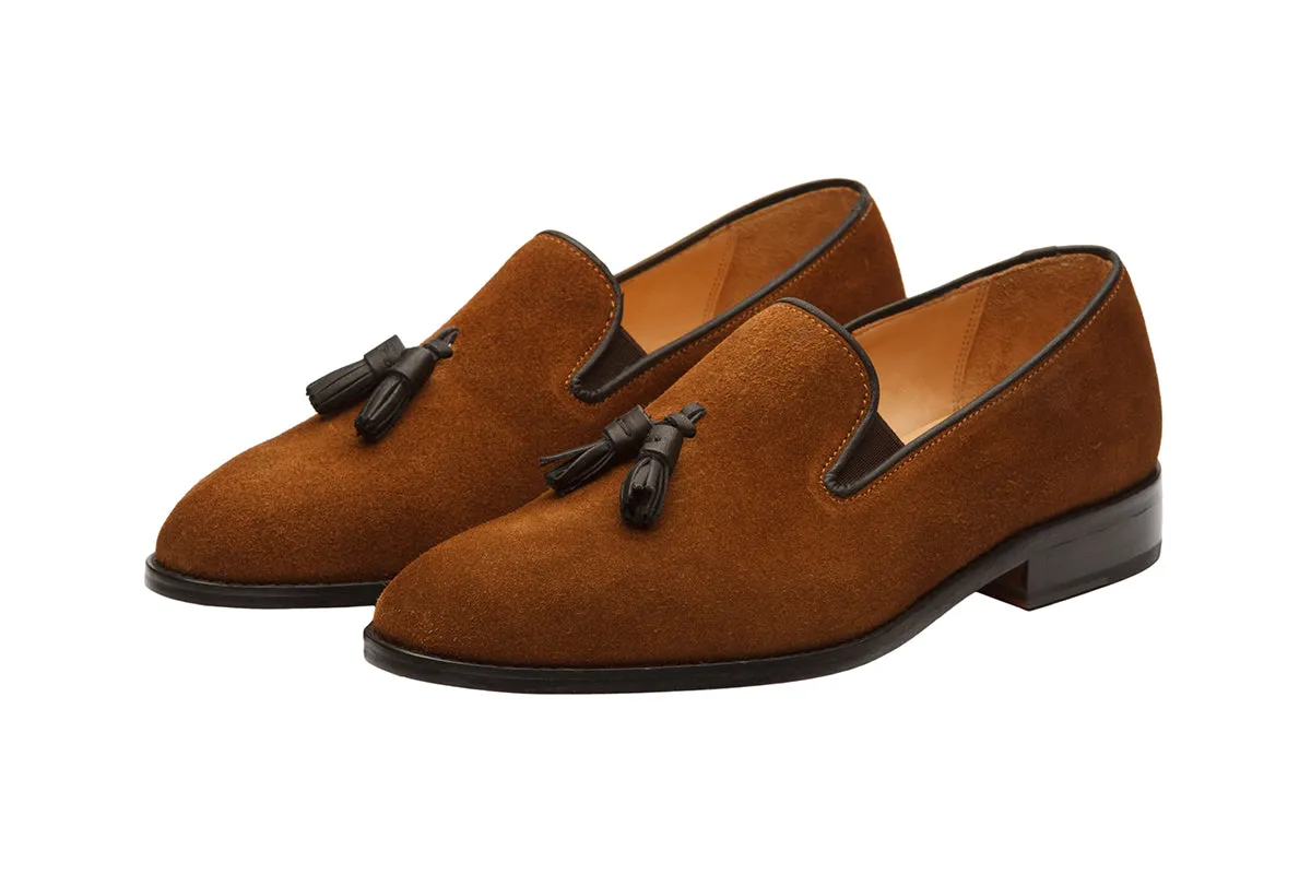 Tassel Loafer – Cognac Suede