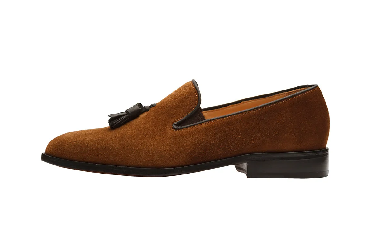 Tassel Loafer – Cognac Suede