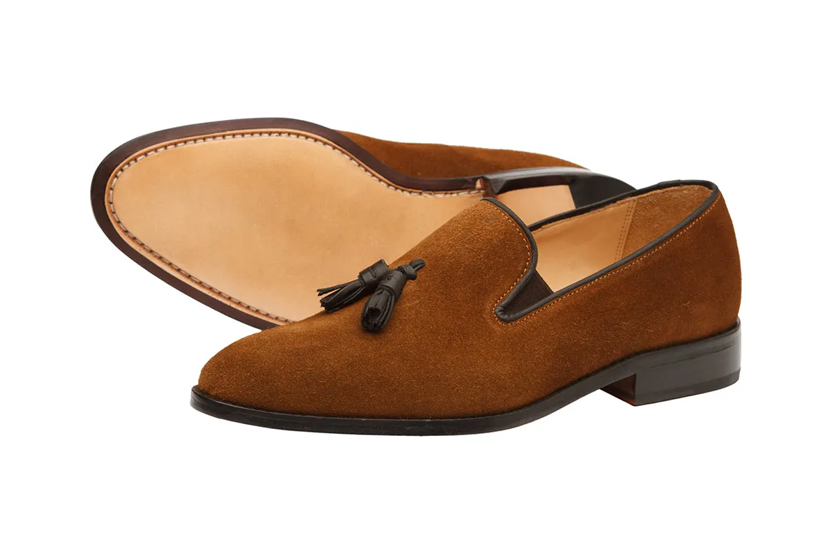 Tassel Loafer – Cognac Suede