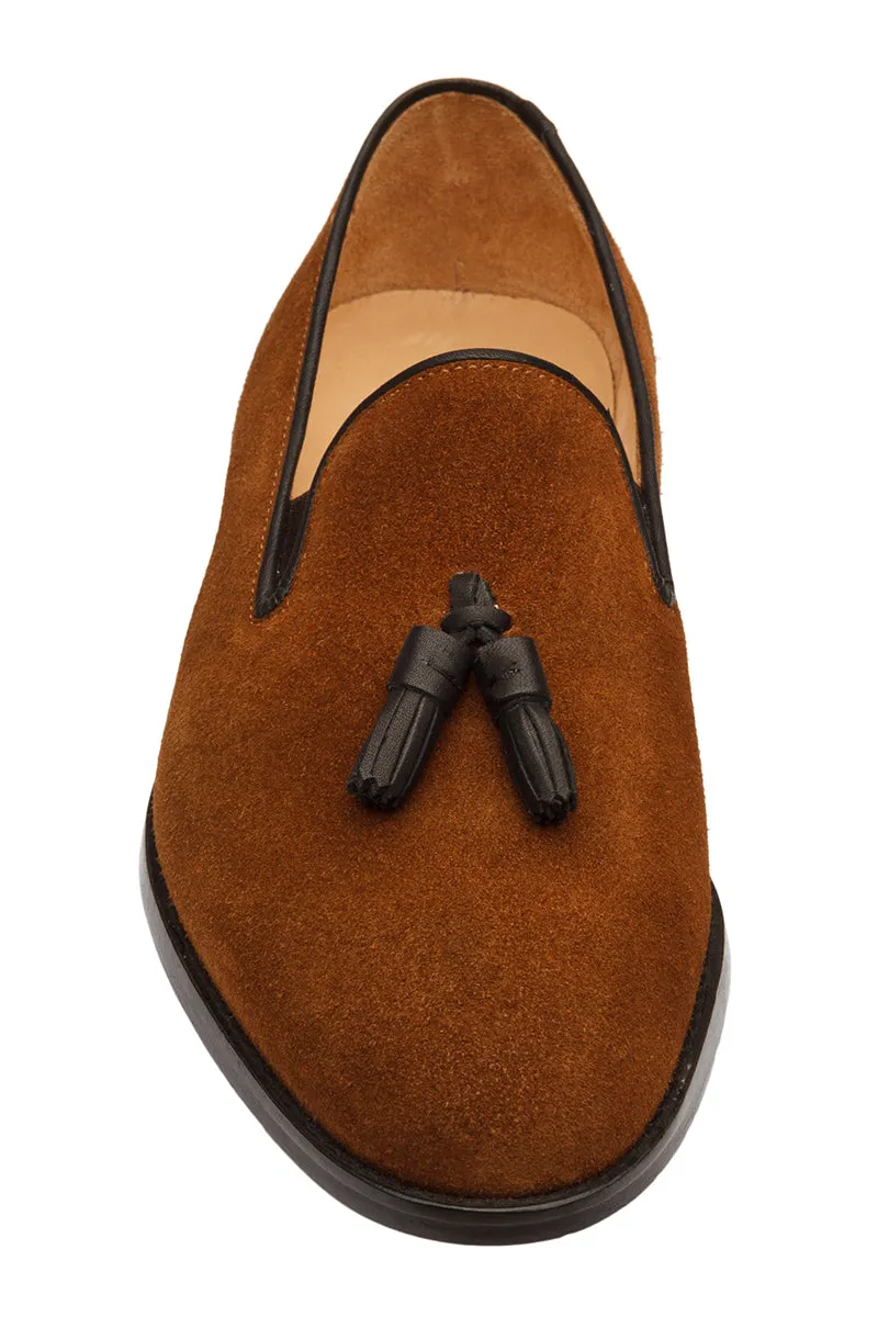 Tassel Loafer – Cognac Suede