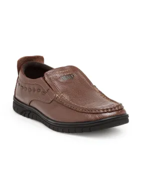 Teakwood Leathers Men's Brown Casual Slip-On Shoes