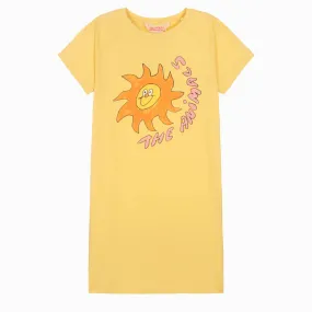 Teen Girls Yellow Graphic Dress