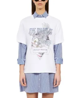 The Kooples Lace Up Graphic Tee