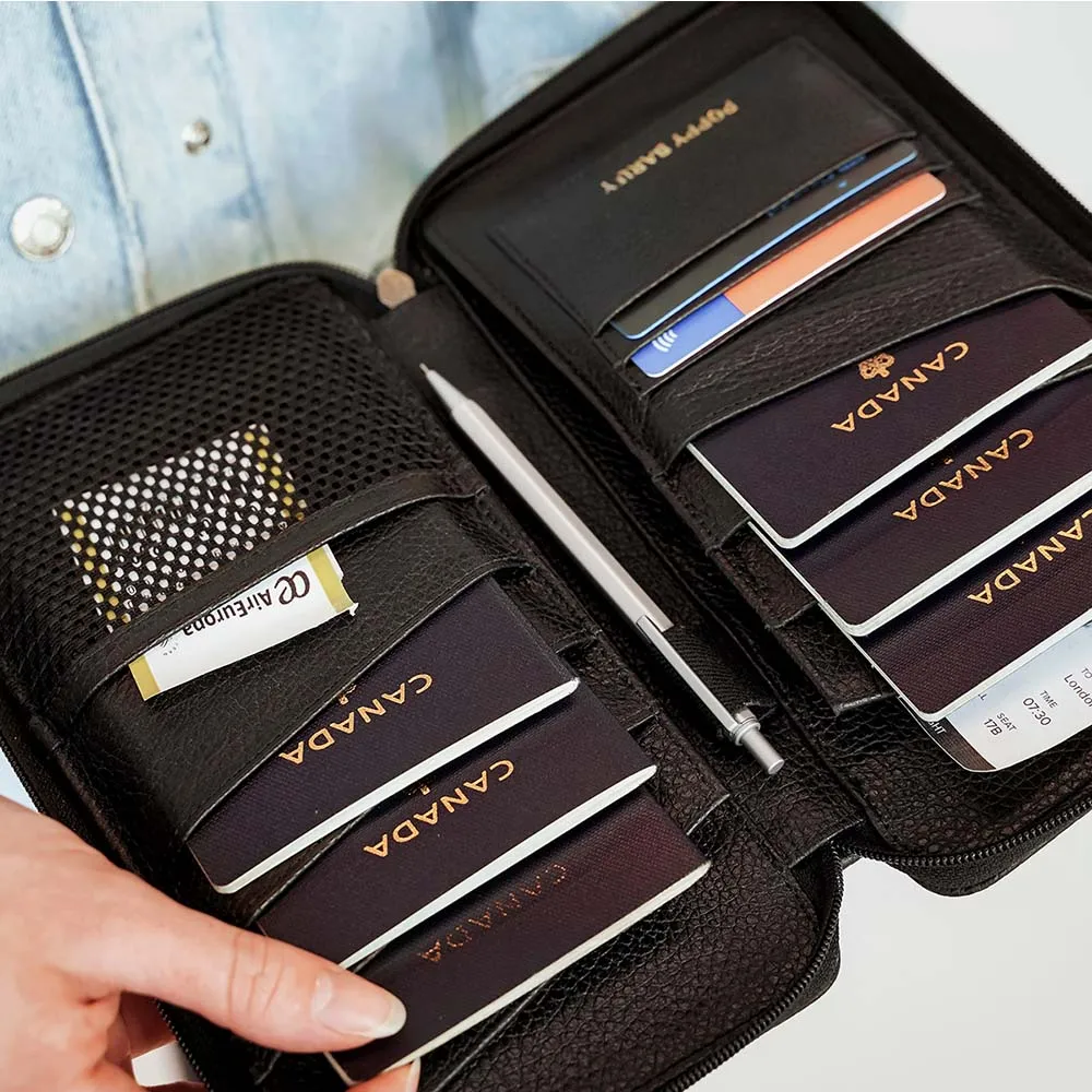 The Six Person Passport Holder + Slim Luggage Tag Set