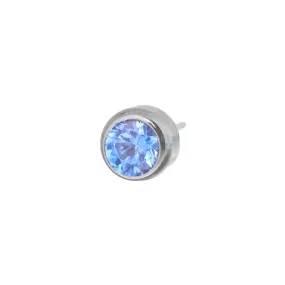 threadless: 2mm Bezel-Set Round Faceted Gem End