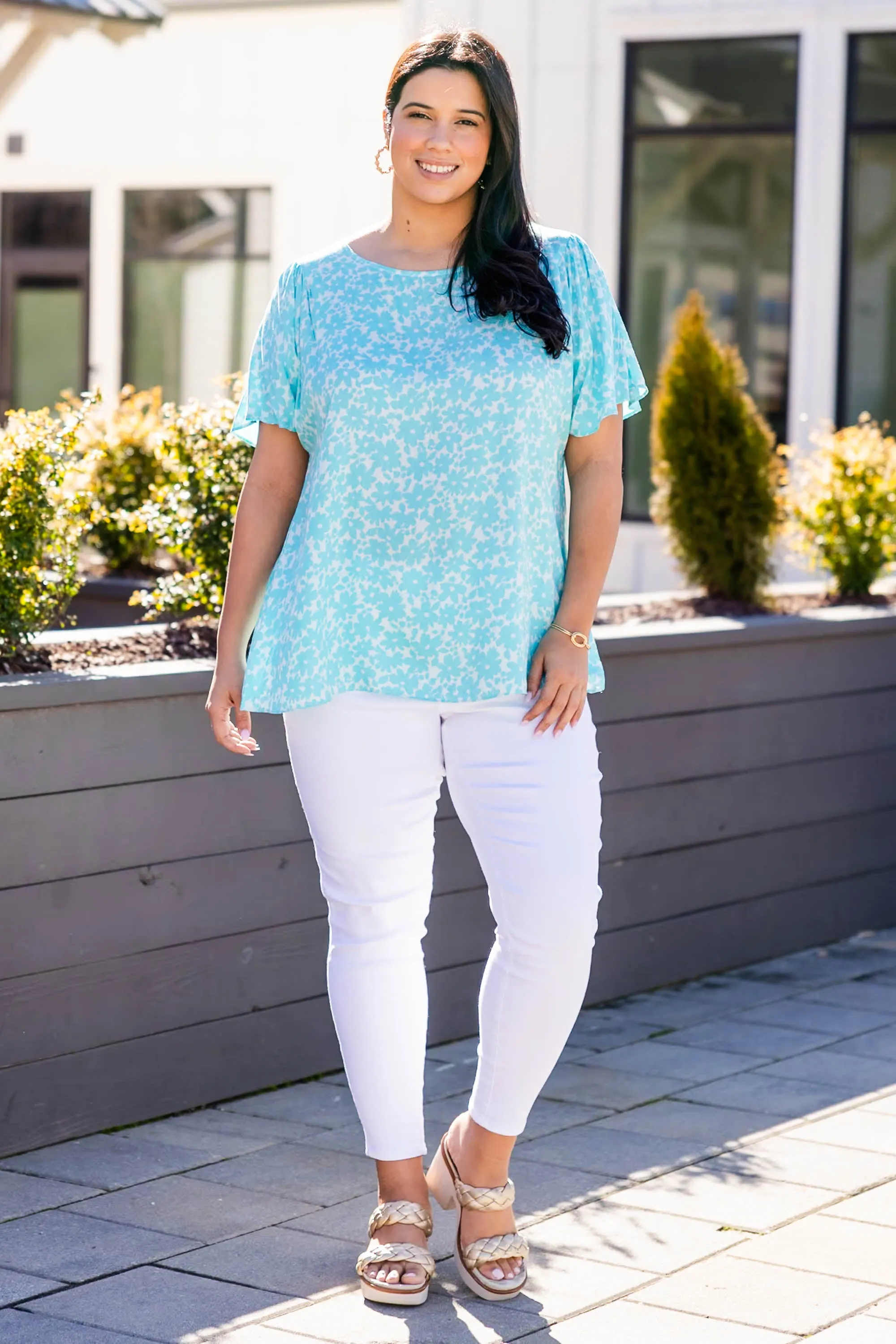 Unspoken Truths Top, Teal