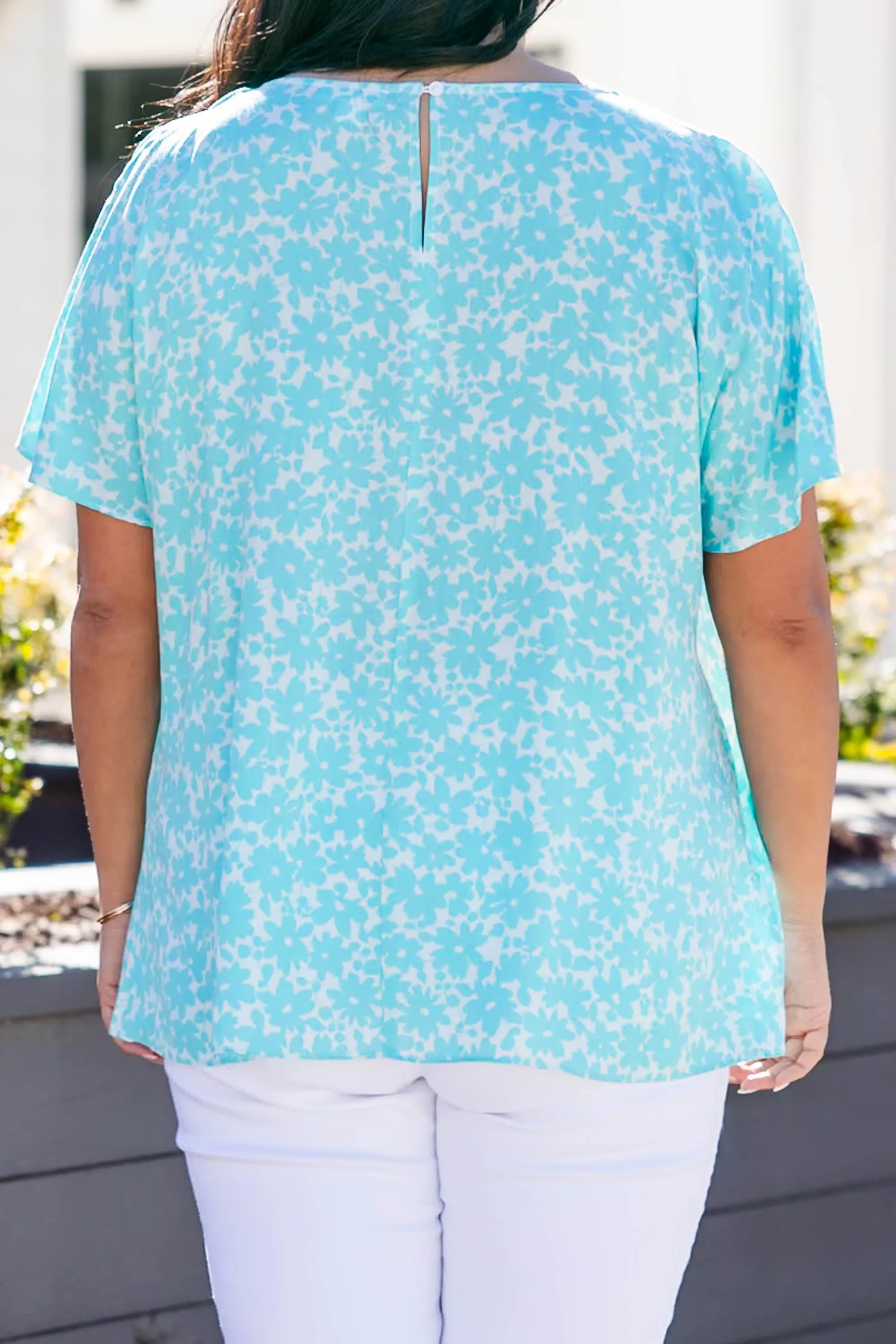 Unspoken Truths Top, Teal