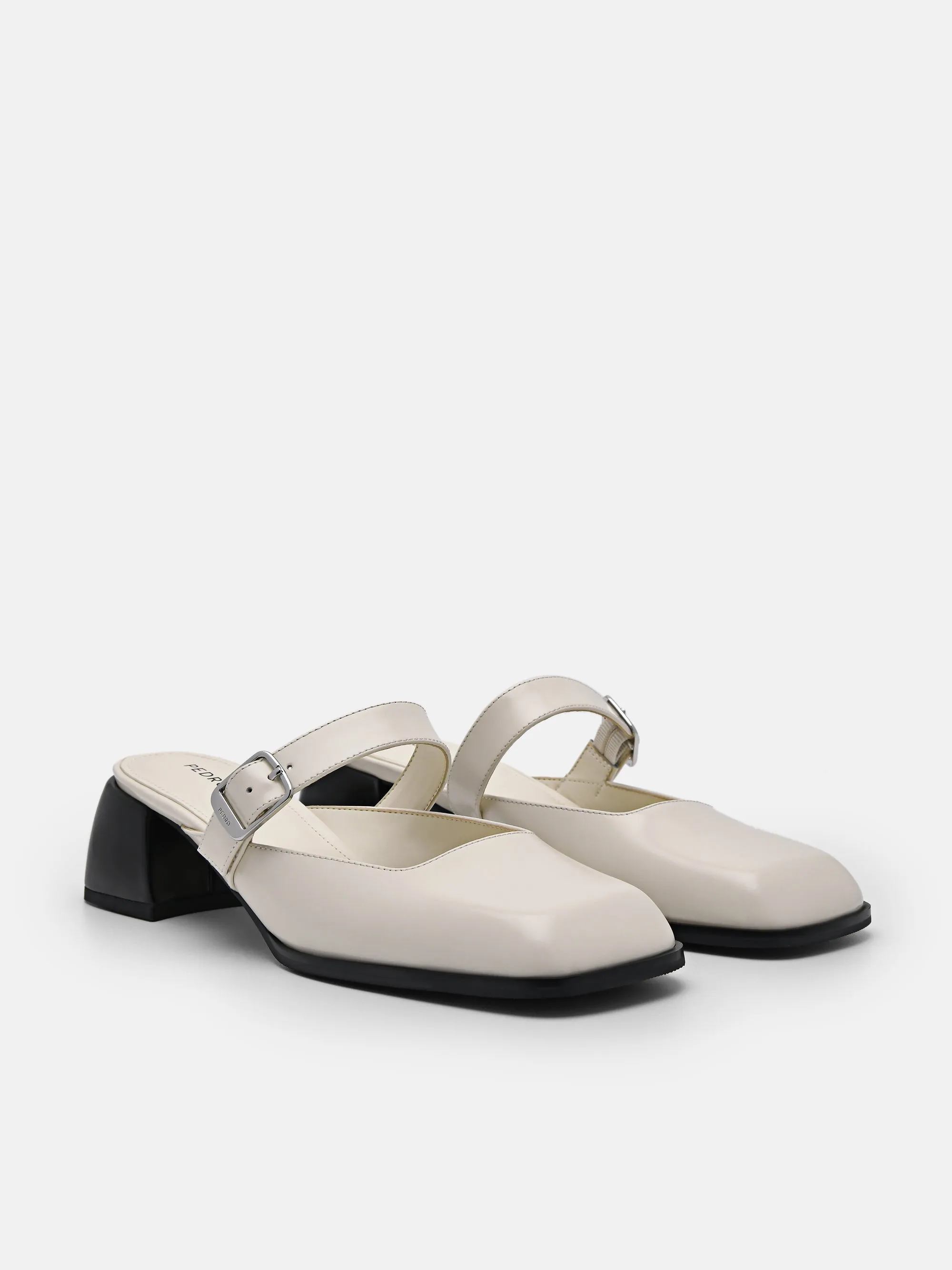 Varsha Leather Heel Mules