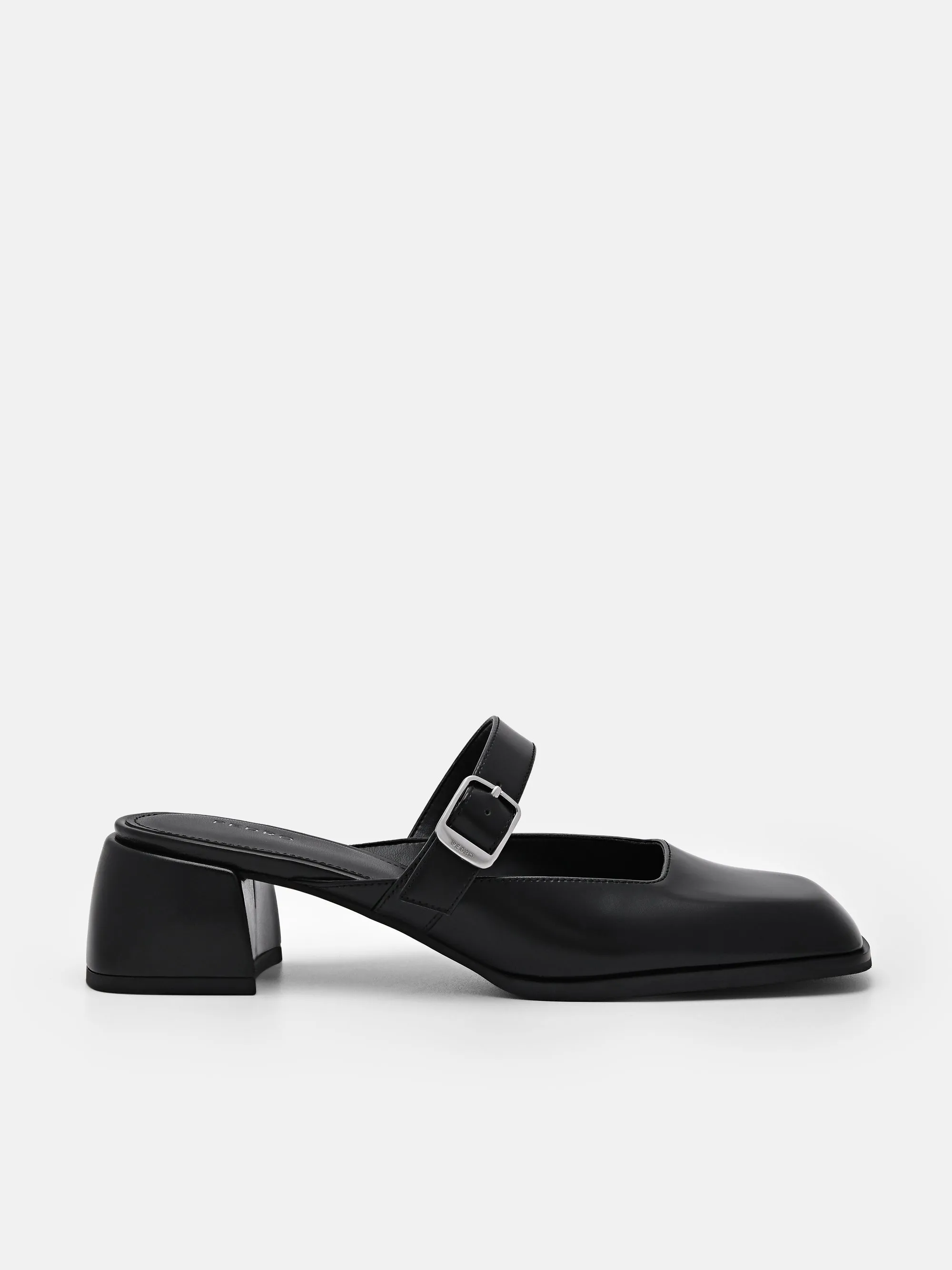 Varsha Leather Heel Mules