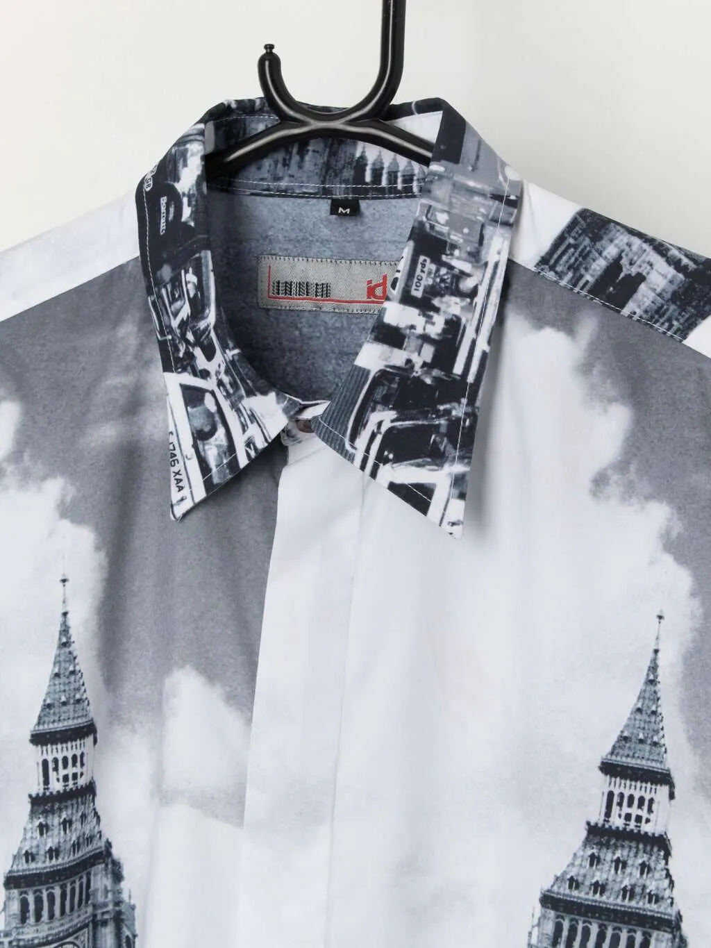 Vintage Big Ben graphic shirt in grey and white – Small / Medium