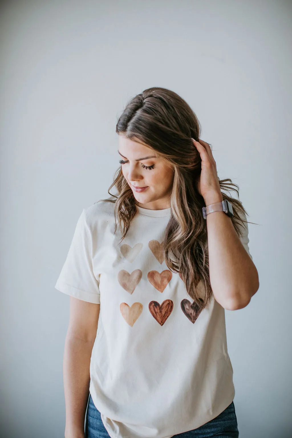 Watercolor Hearts Graphic Tee