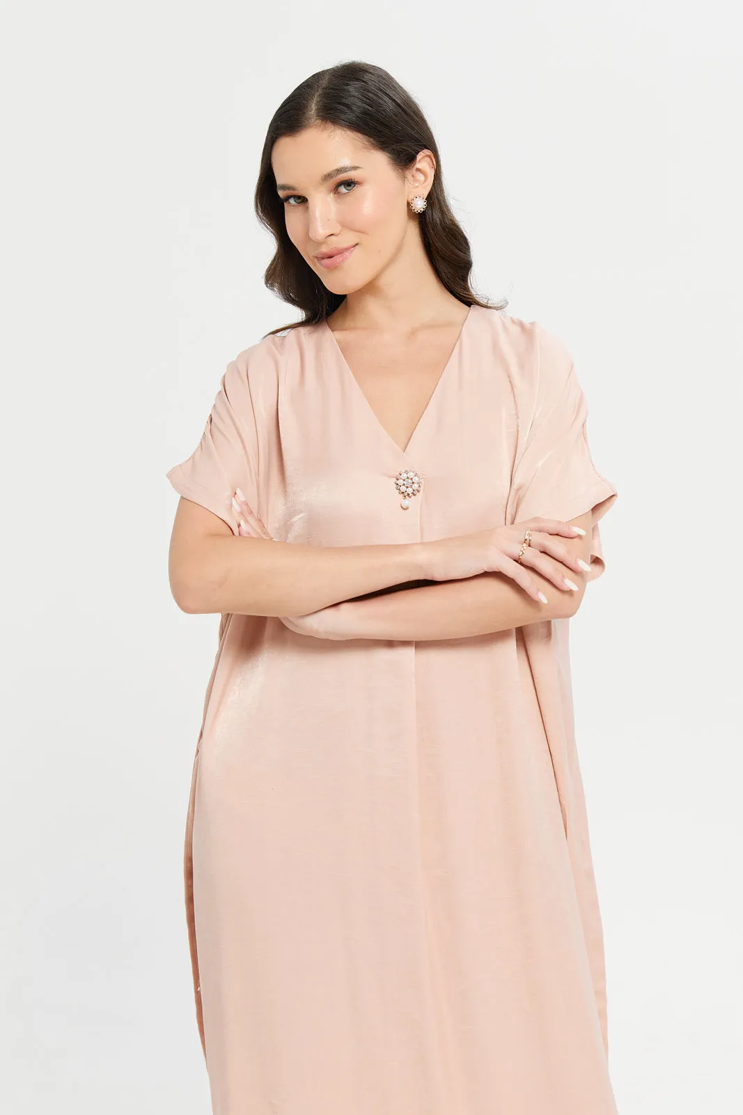 Women Pink Kaftan Dress