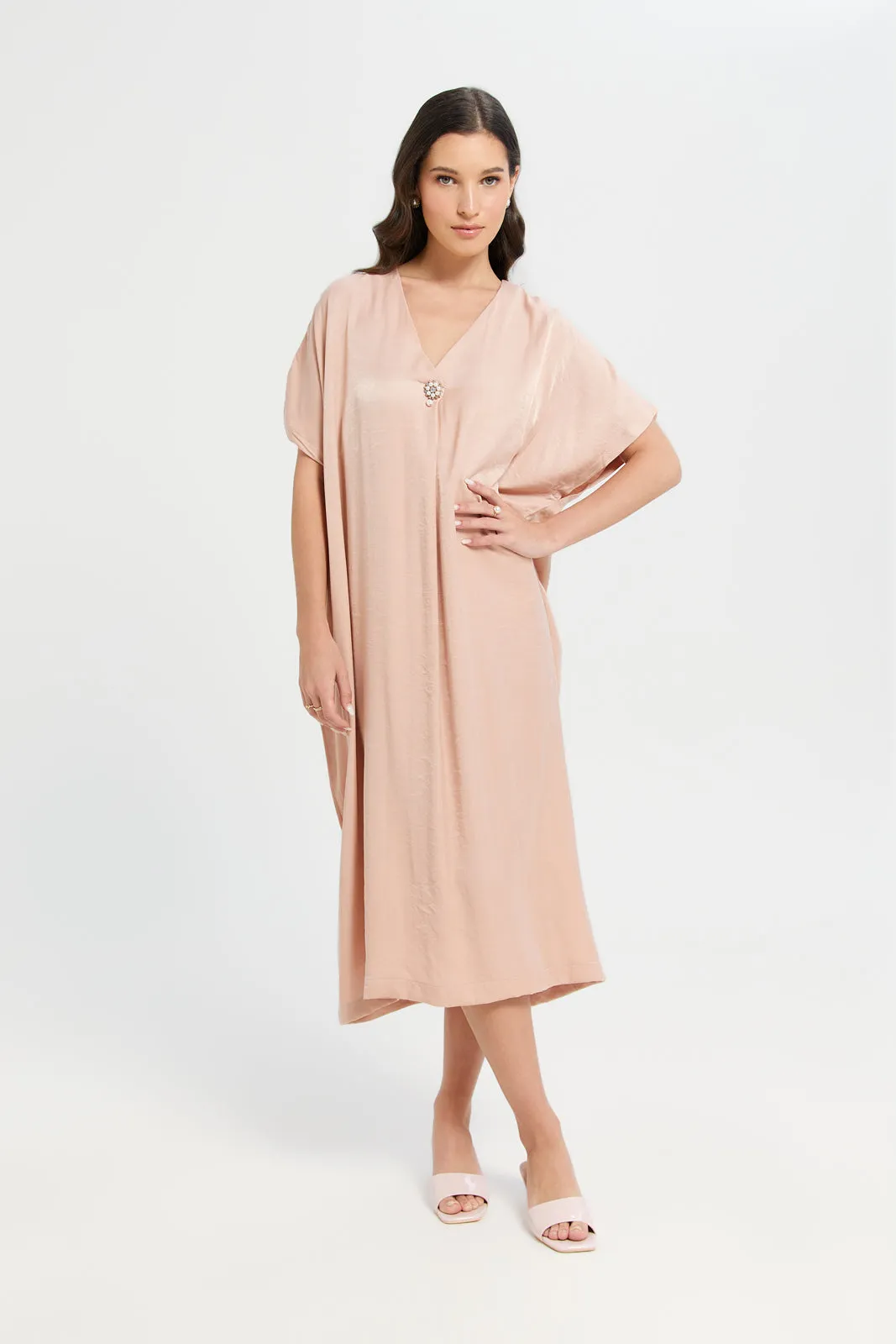 Women Pink Kaftan Dress