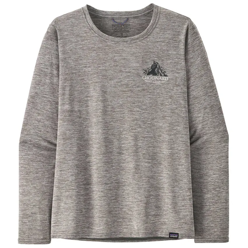 Women's L/S Capilene Cool Daily Graphic Shirt - Lands - Chouinard Crest: Feather Grey