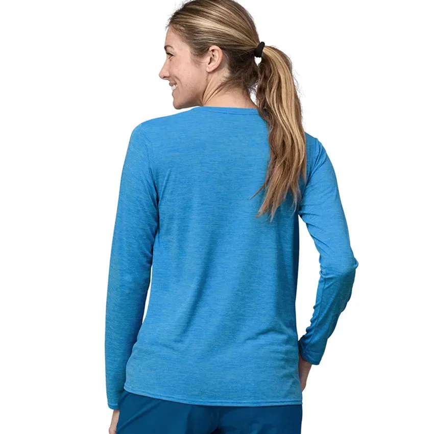 Women's L/S Capilene Cool Daily Graphic Shirt - Ridge Rise Moonlight: Vessel Blue X-Dye