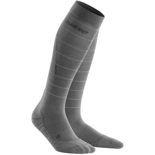 Women's Reflective Compression Tall Socks (Grey)