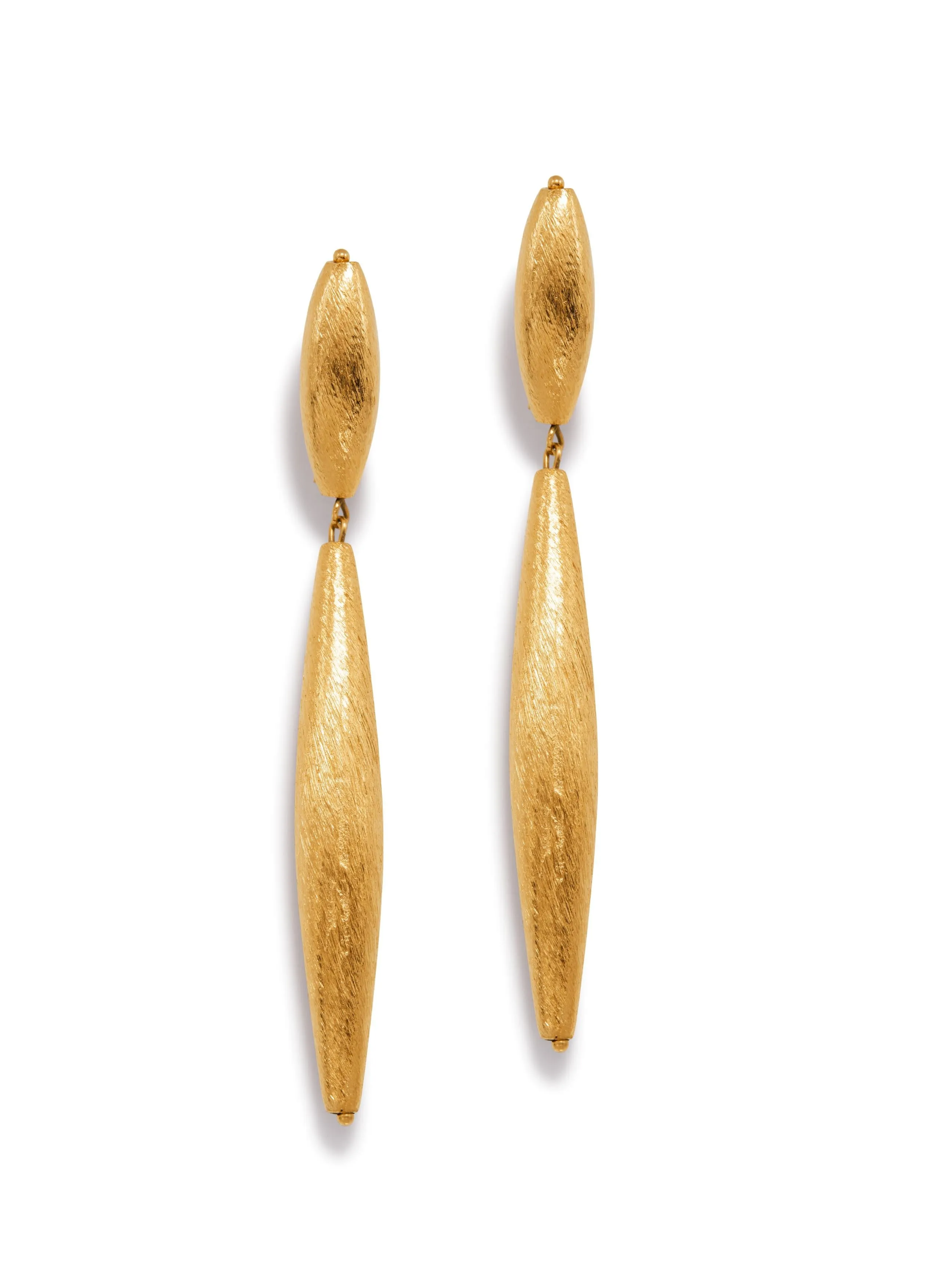 Zeppelin Isla Two Drop Gold Earrings